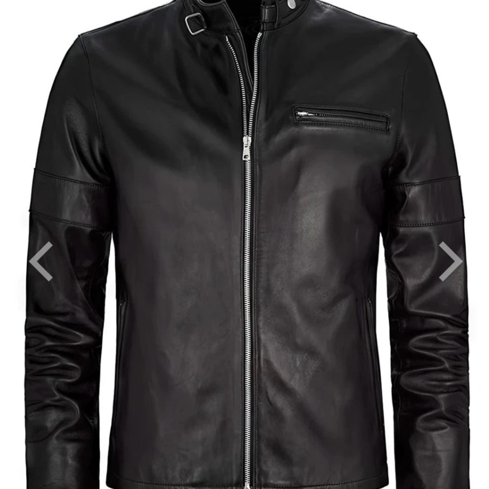 Daytona Cafe Style Men's Black Leather Jacket